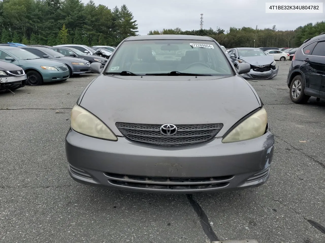 2004 Toyota Camry Le VIN: 4T1BE32K34U804782 Lot: 72289954