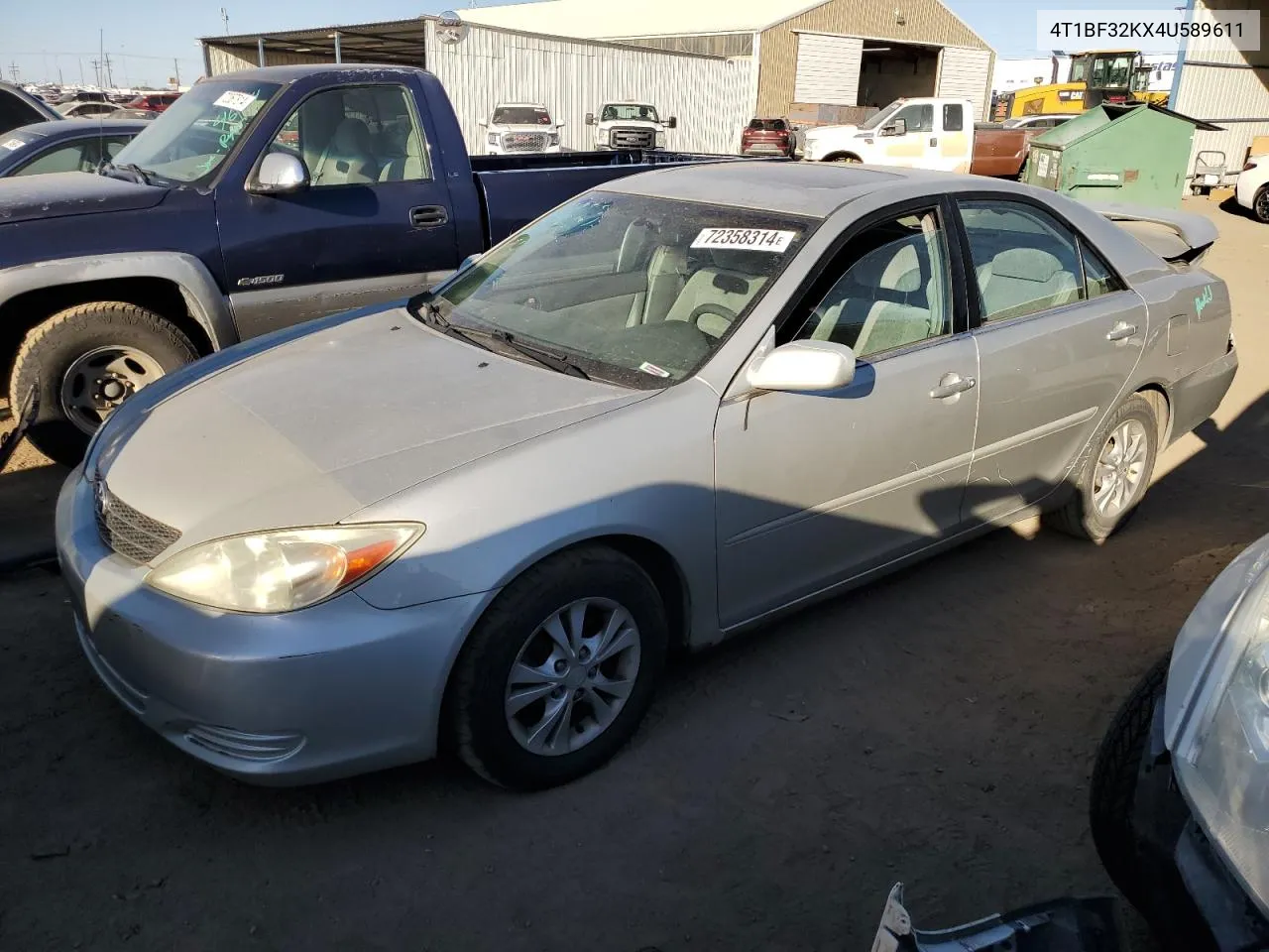 2004 Toyota Camry Le VIN: 4T1BF32KX4U589611 Lot: 72358314