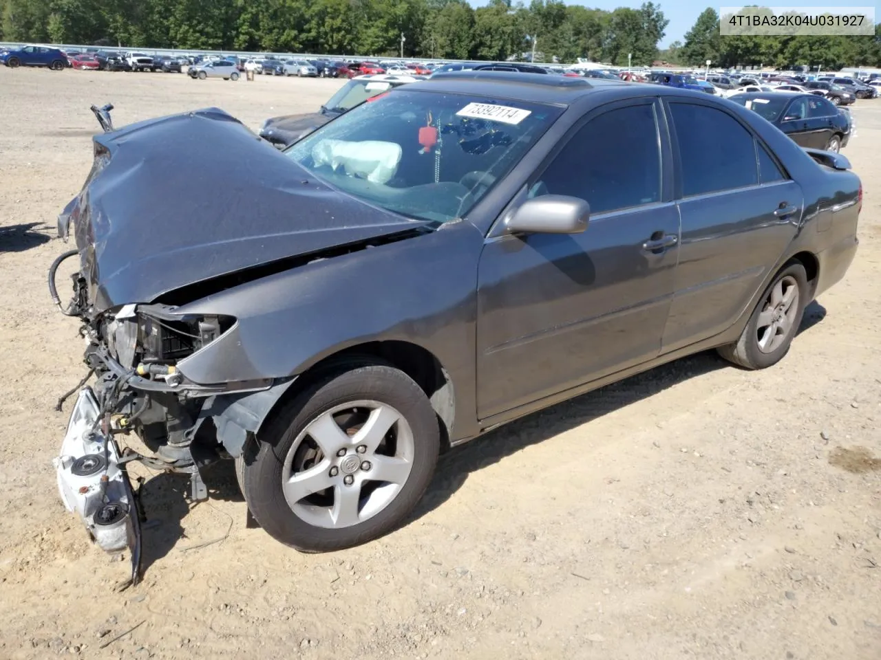 2004 Toyota Camry Se VIN: 4T1BA32K04U031927 Lot: 73392114