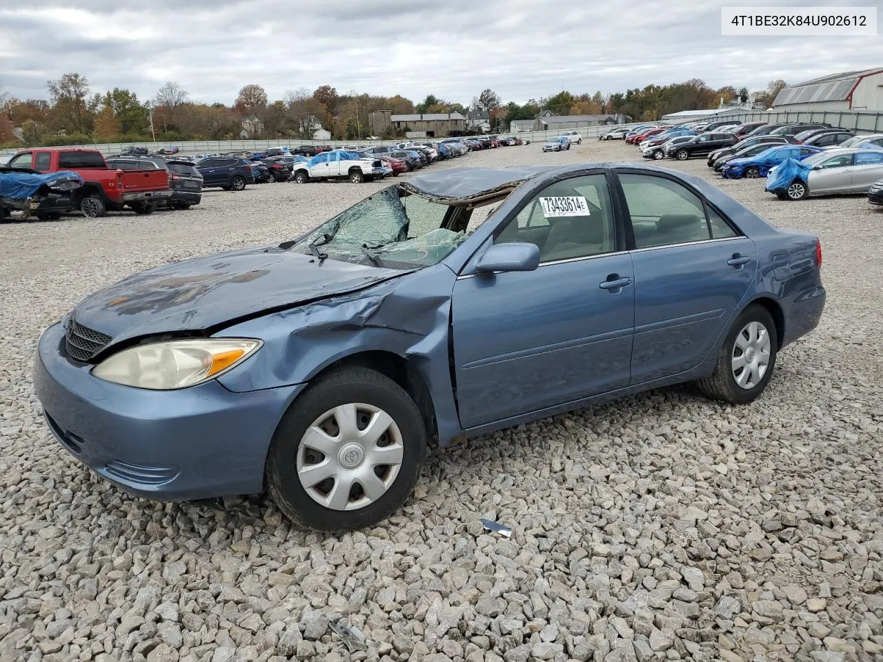 2004 Toyota Camry Le VIN: 4T1BE32K84U902612 Lot: 73433614