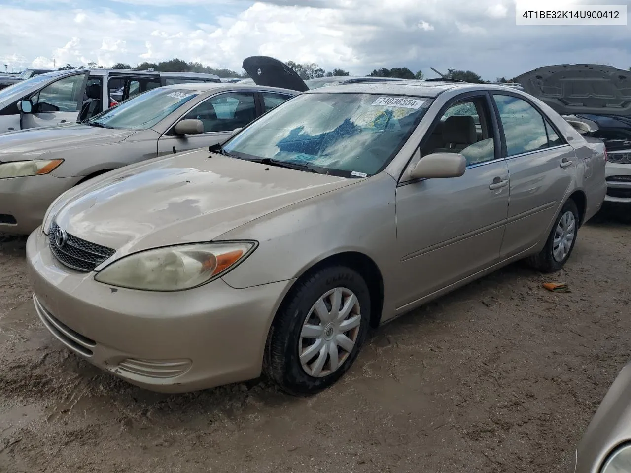 2004 Toyota Camry Le VIN: 4T1BE32K14U900412 Lot: 74038354