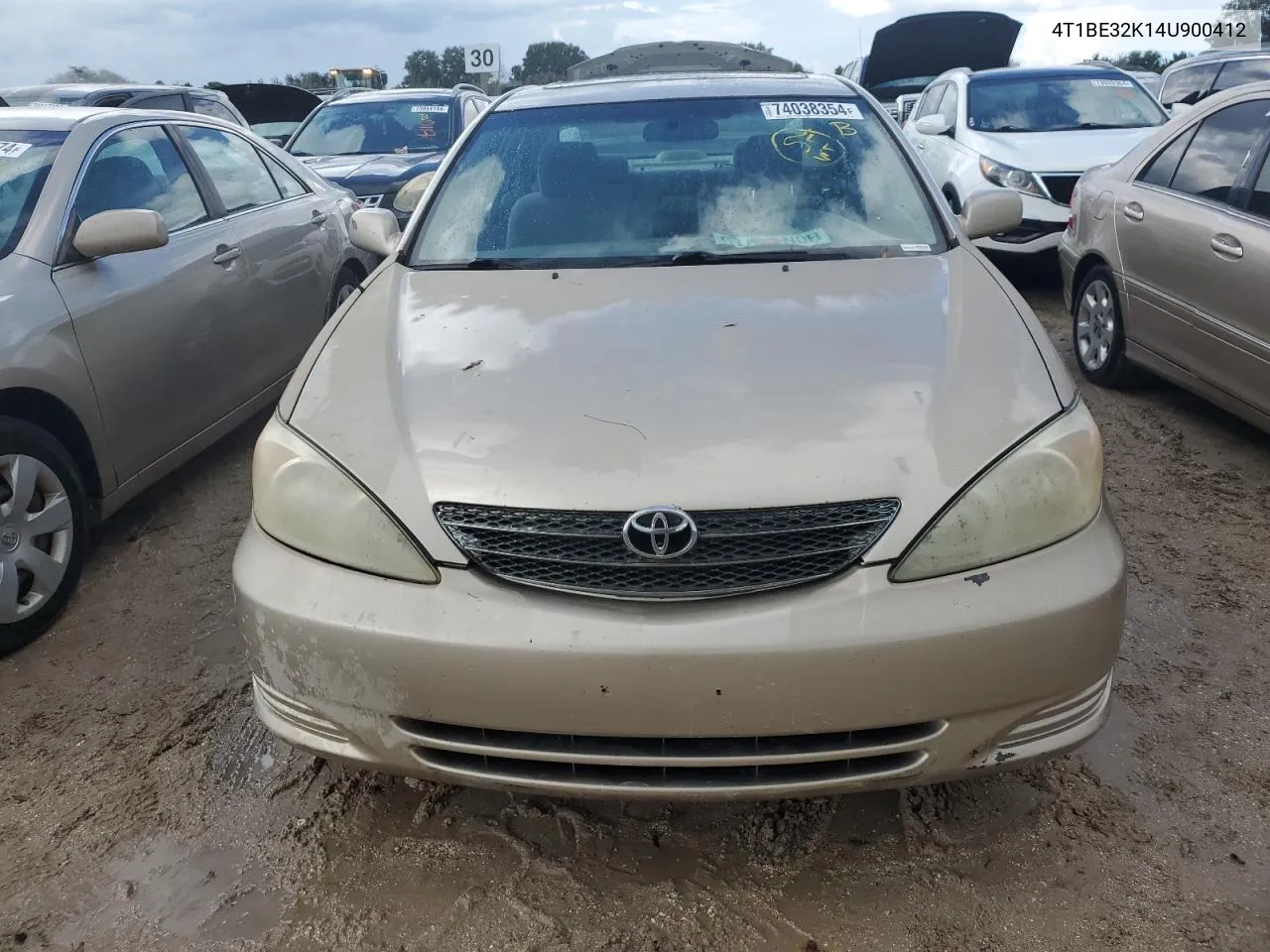 2004 Toyota Camry Le VIN: 4T1BE32K14U900412 Lot: 74038354