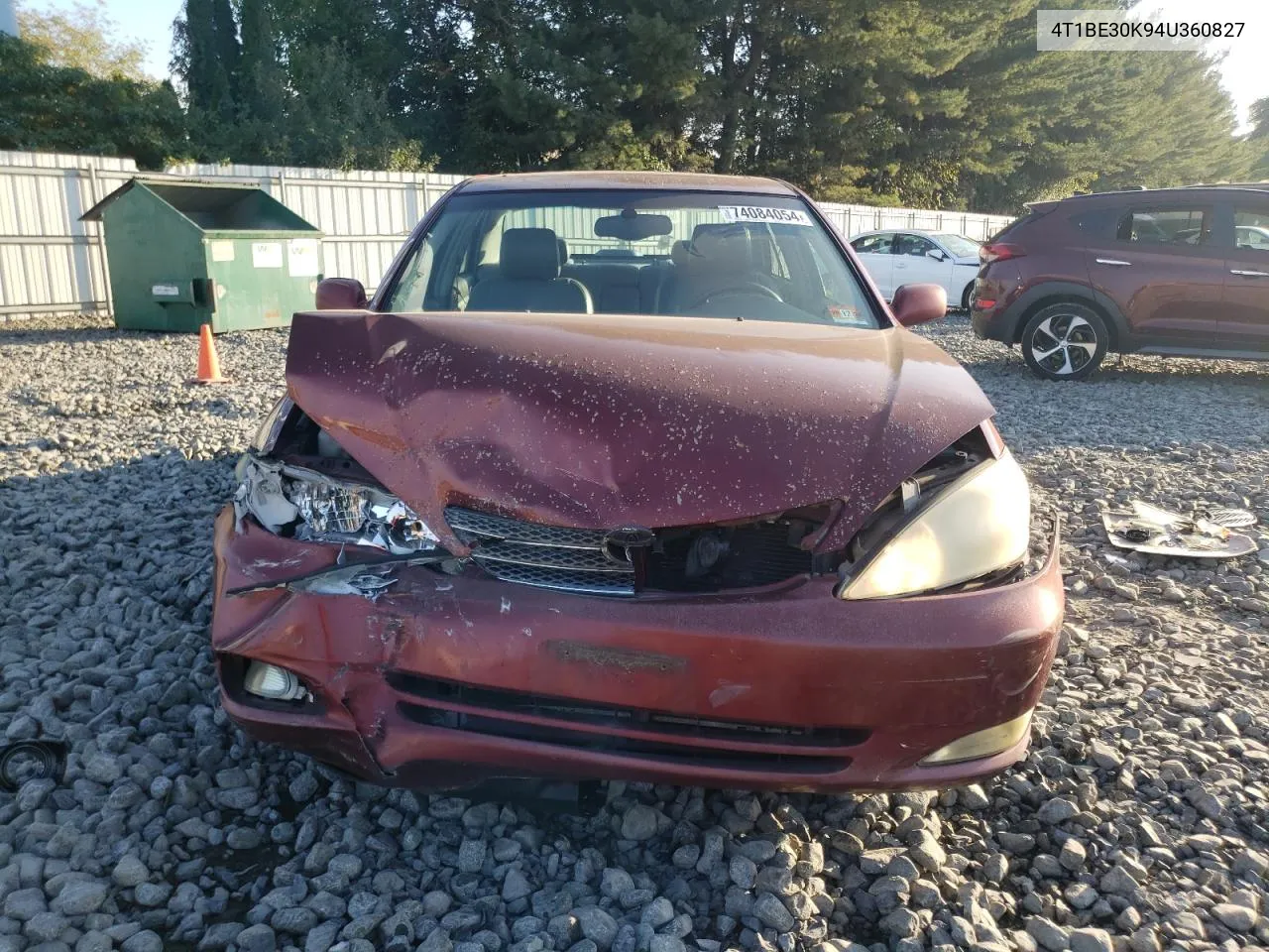 2004 Toyota Camry Le VIN: 4T1BE30K94U360827 Lot: 74084054