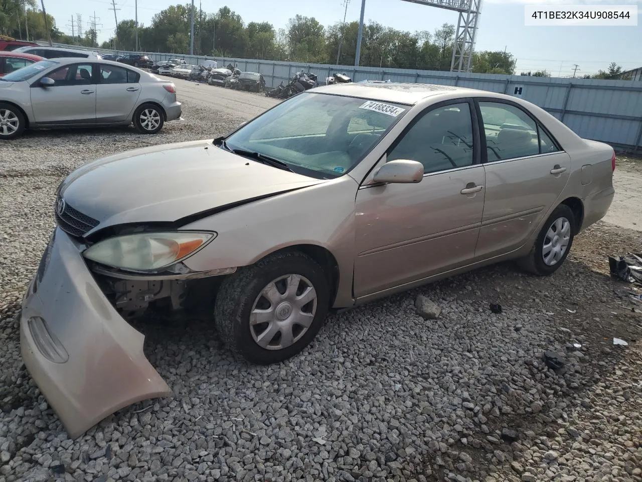 2004 Toyota Camry Le VIN: 4T1BE32K34U908544 Lot: 74188334