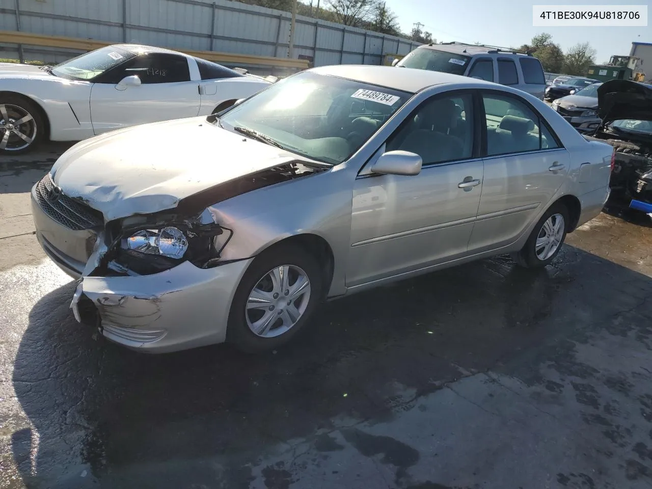 2004 Toyota Camry Le VIN: 4T1BE30K94U818706 Lot: 74489784