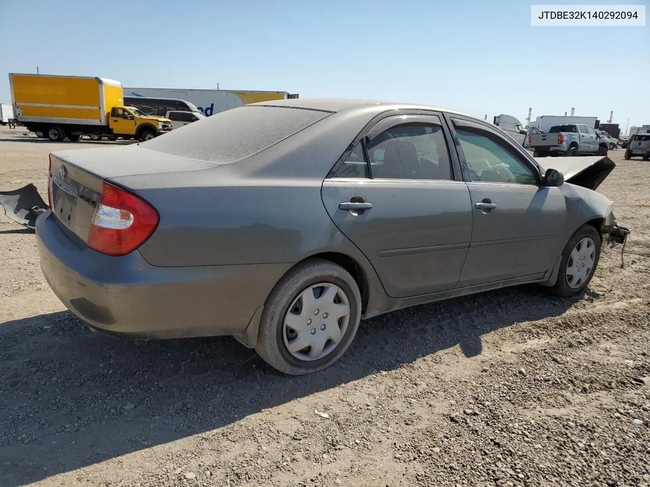 2004 Toyota Camry Le VIN: JTDBE32K140292094 Lot: 74496814