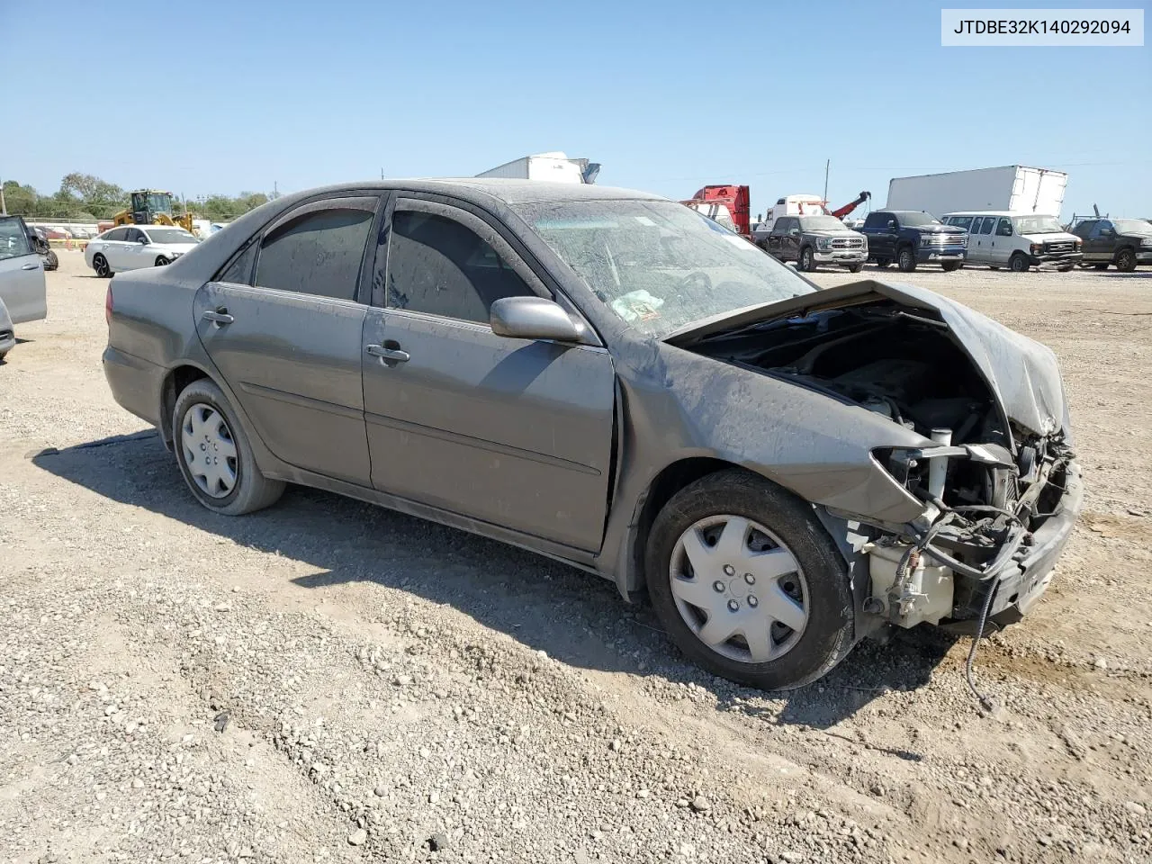 2004 Toyota Camry Le VIN: JTDBE32K140292094 Lot: 74496814