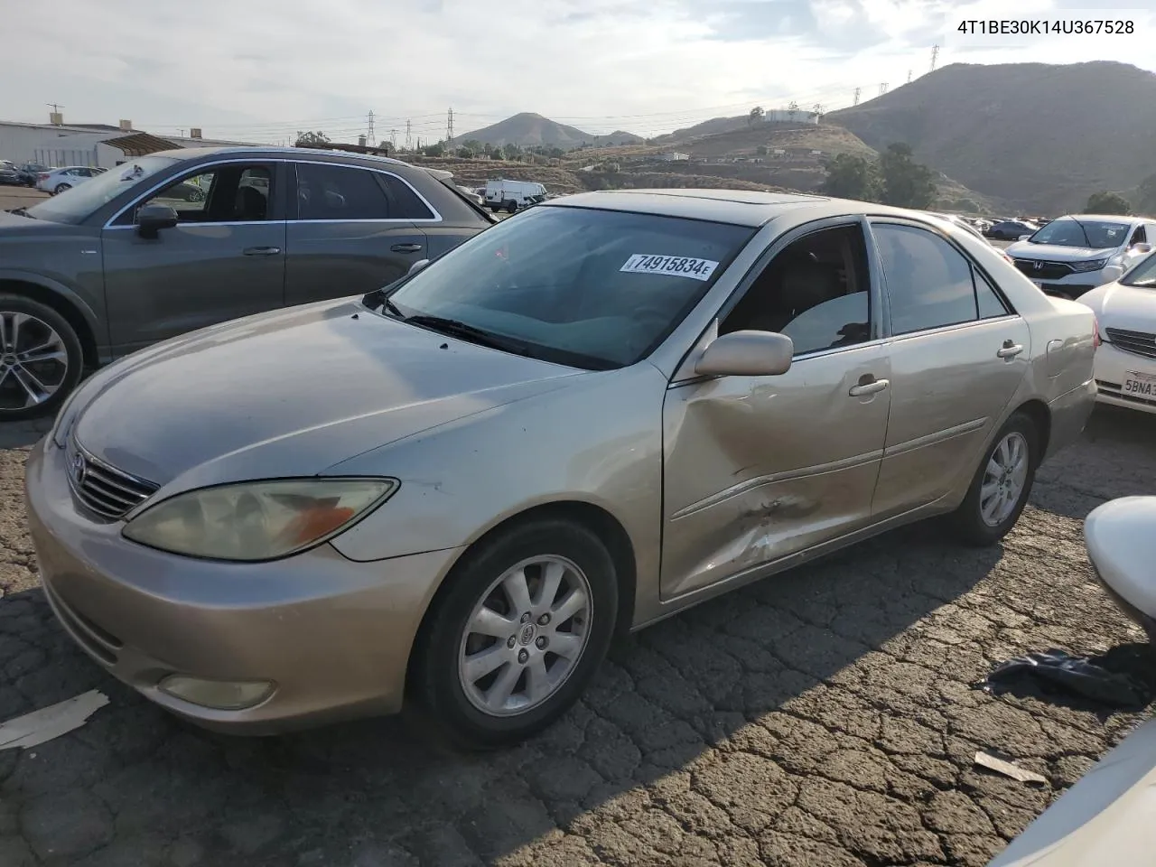 2004 Toyota Camry Le VIN: 4T1BE30K14U367528 Lot: 74915834