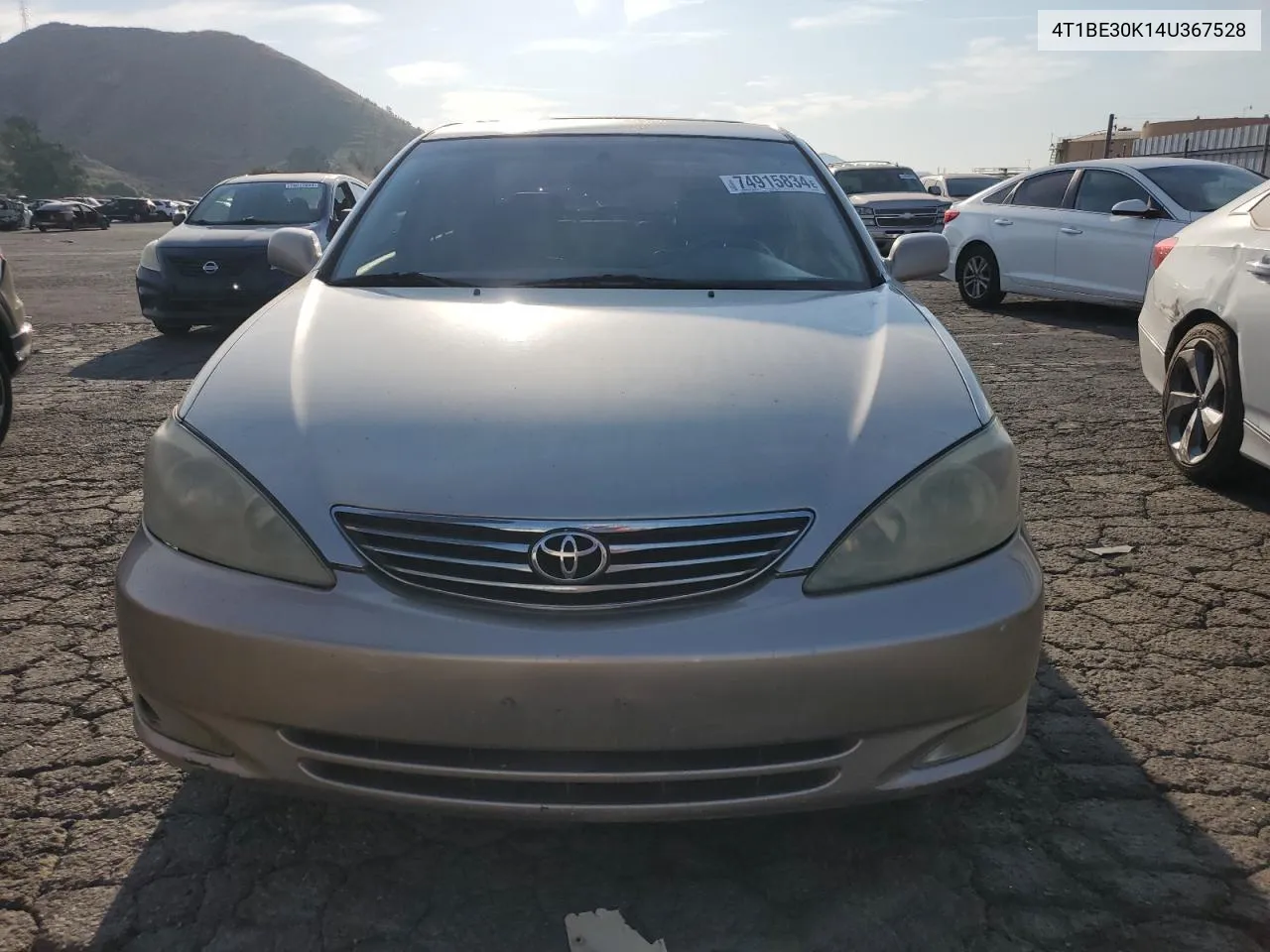 2004 Toyota Camry Le VIN: 4T1BE30K14U367528 Lot: 74915834