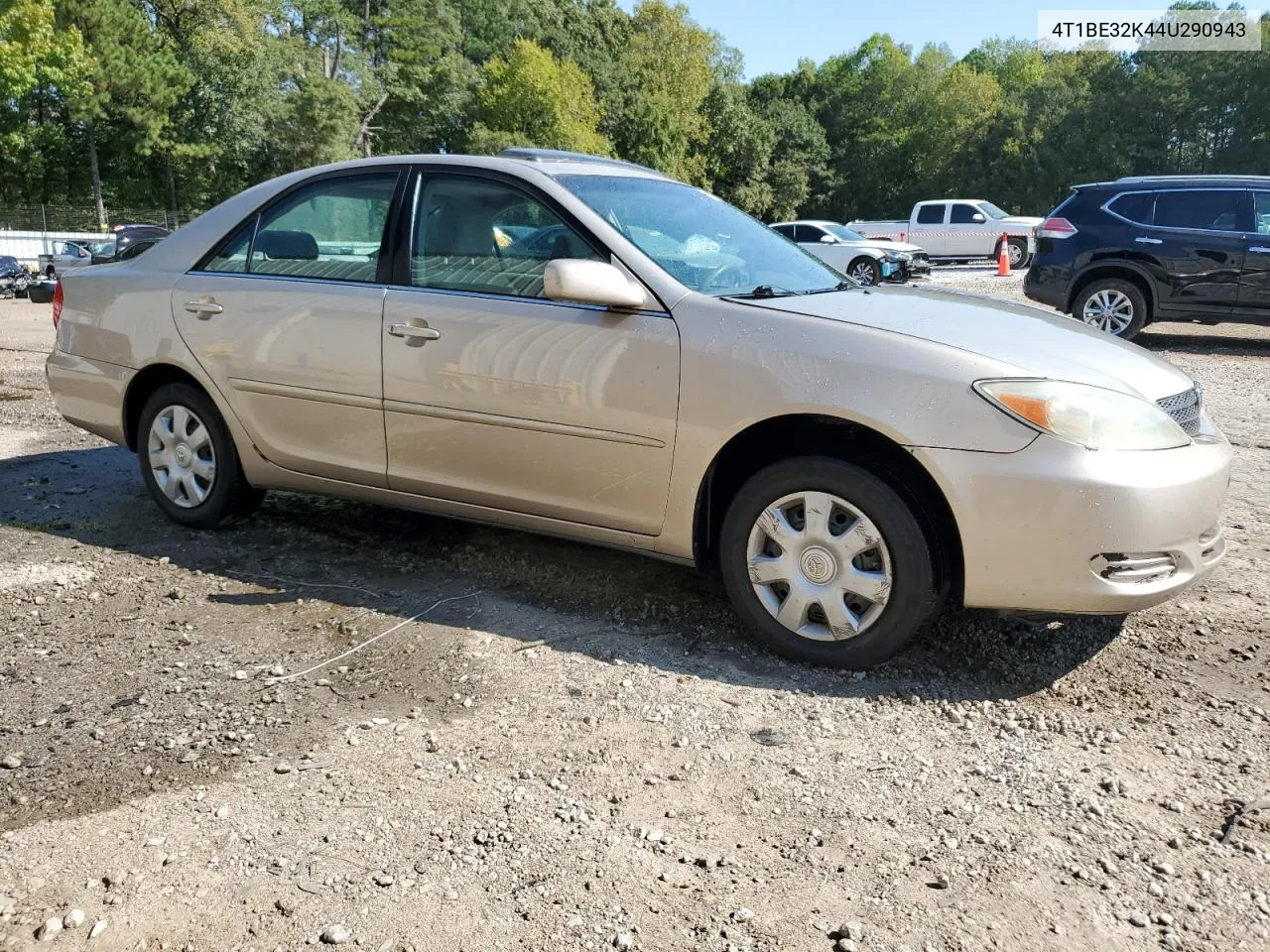 2004 Toyota Camry Le VIN: 4T1BE32K44U290943 Lot: 75194494