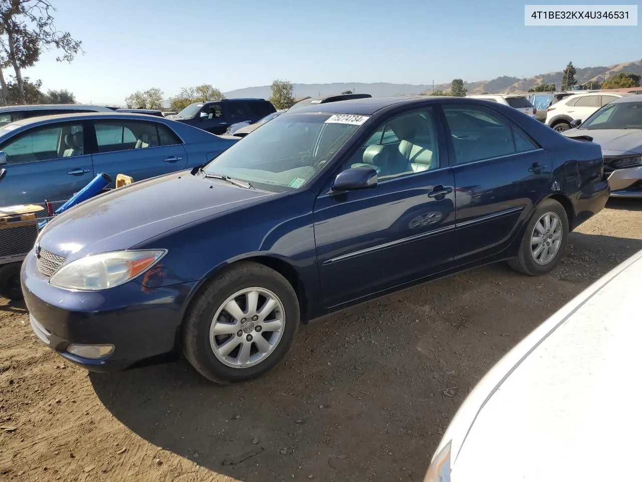 2004 Toyota Camry Le VIN: 4T1BE32KX4U346531 Lot: 75274734