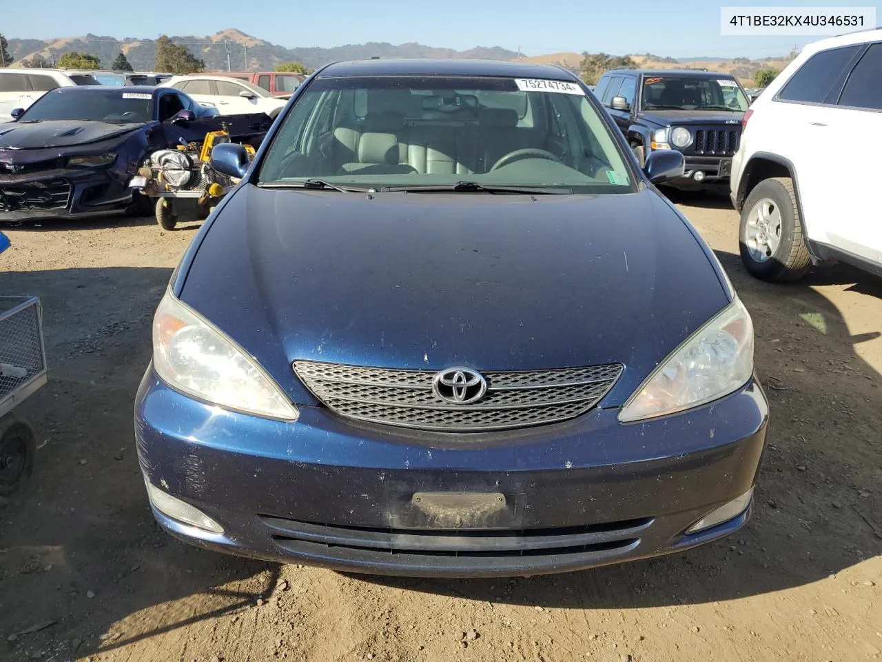 2004 Toyota Camry Le VIN: 4T1BE32KX4U346531 Lot: 75274734