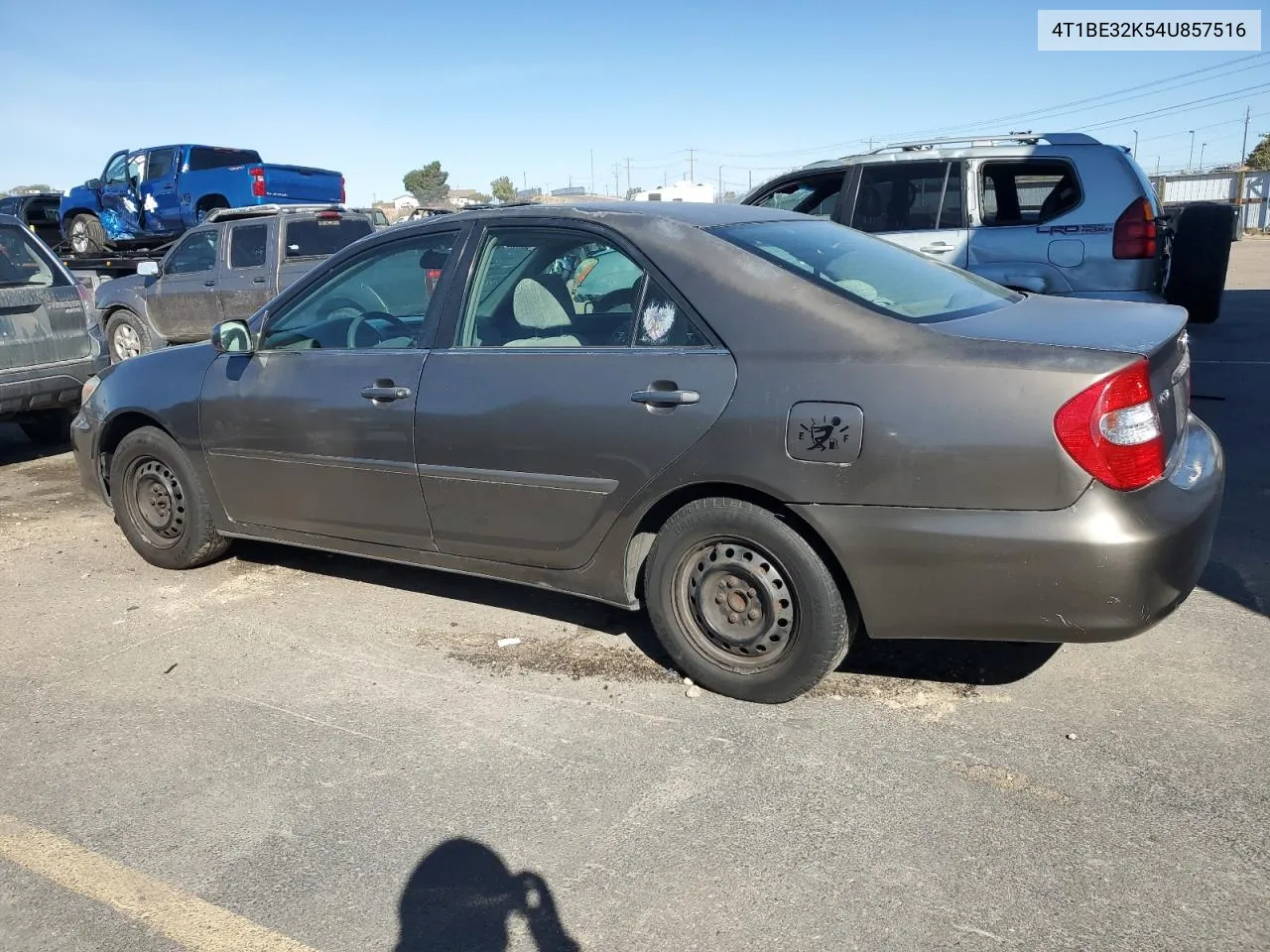 2004 Toyota Camry Le VIN: 4T1BE32K54U857516 Lot: 75949574