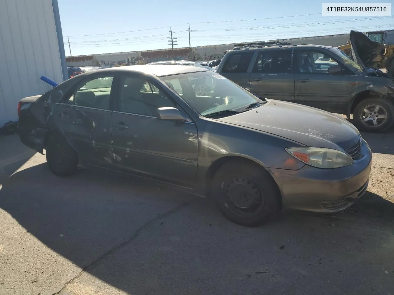 2004 Toyota Camry Le VIN: 4T1BE32K54U857516 Lot: 75949574