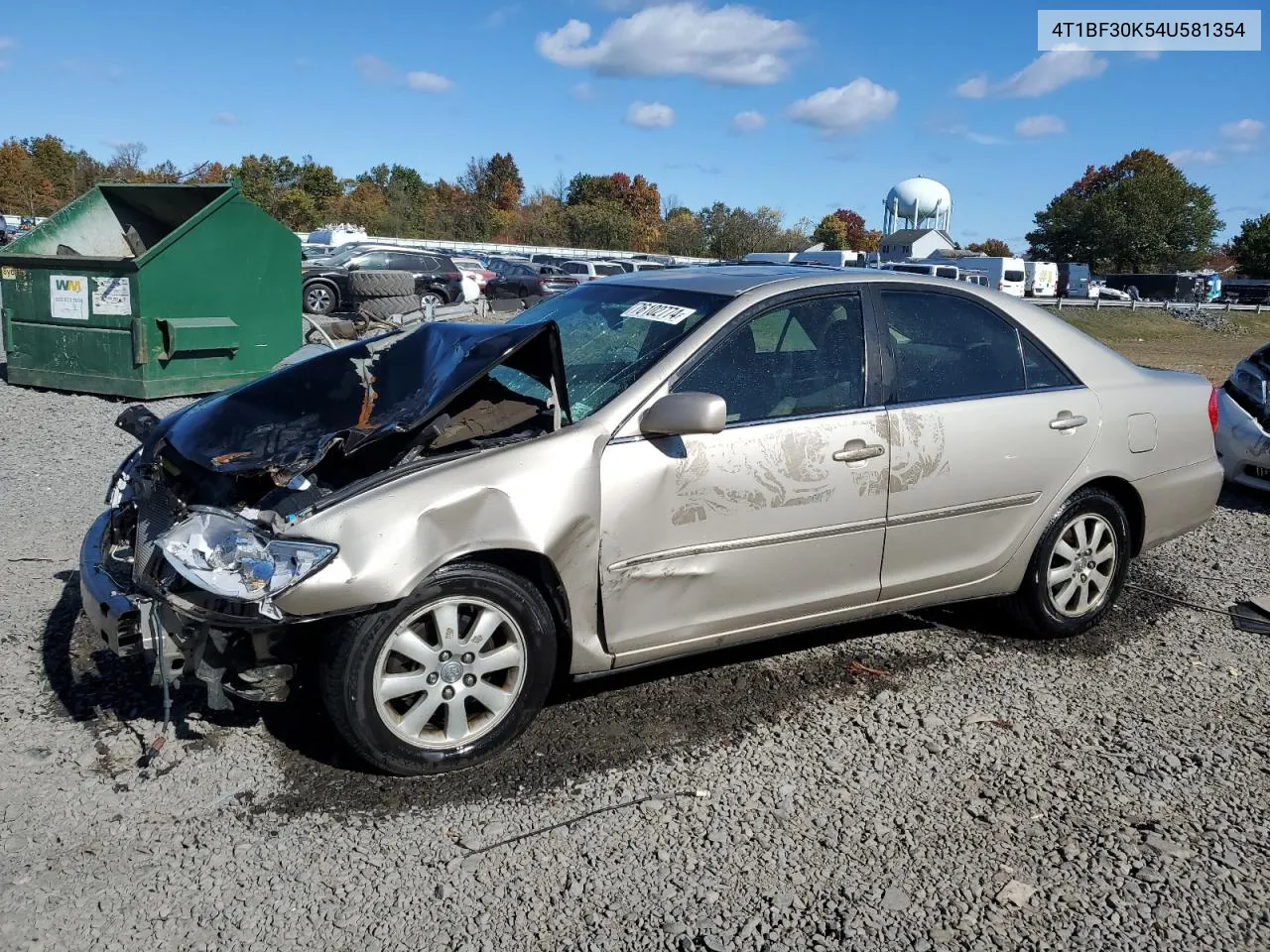 2004 Toyota Camry Le VIN: 4T1BF30K54U581354 Lot: 76102774