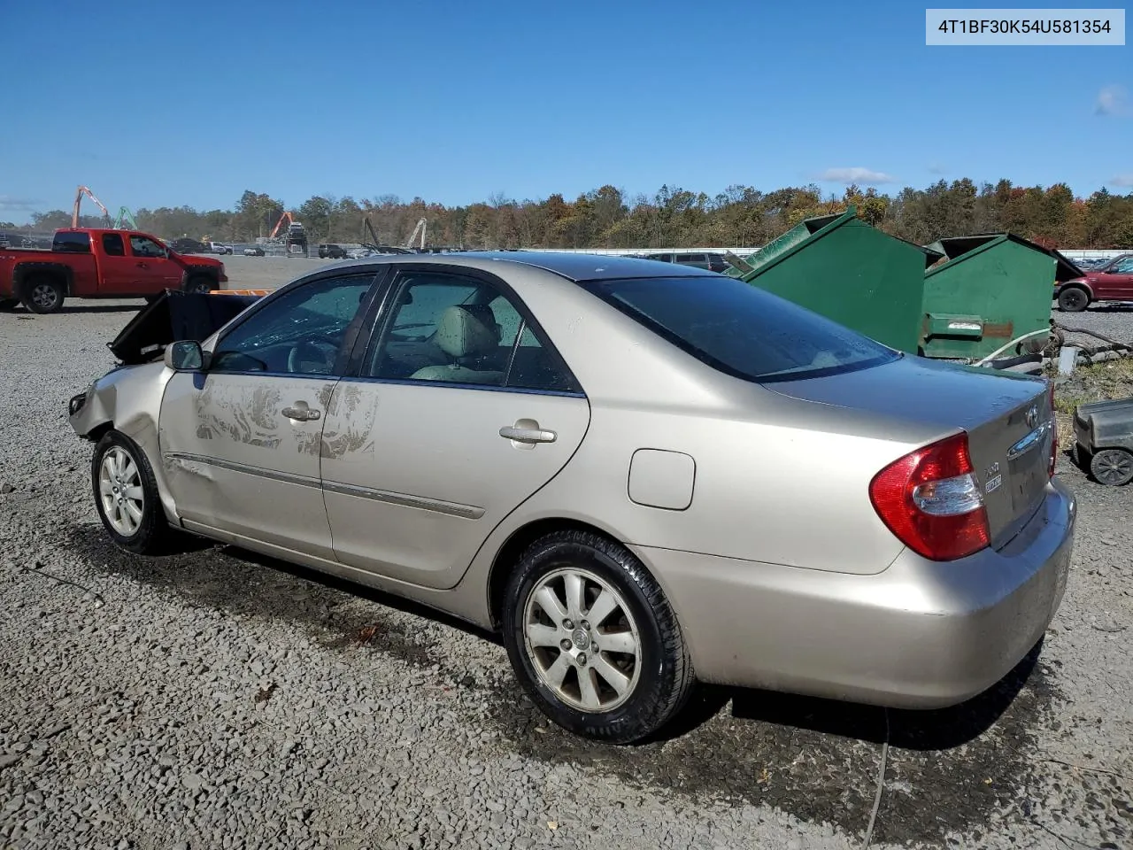 2004 Toyota Camry Le VIN: 4T1BF30K54U581354 Lot: 76102774