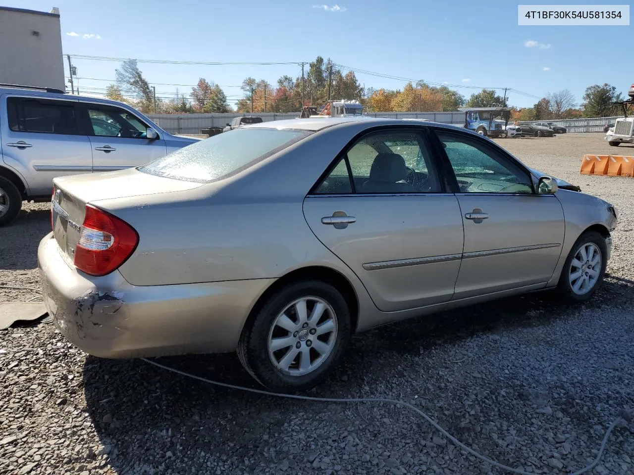 2004 Toyota Camry Le VIN: 4T1BF30K54U581354 Lot: 76102774