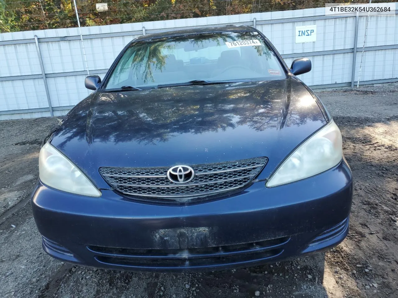 2004 Toyota Camry Le VIN: 4T1BE32K54U362684 Lot: 76120374