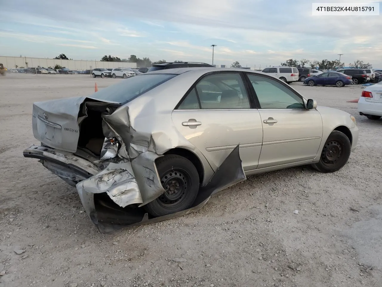 2004 Toyota Camry Le VIN: 4T1BE32K44U815791 Lot: 76577954