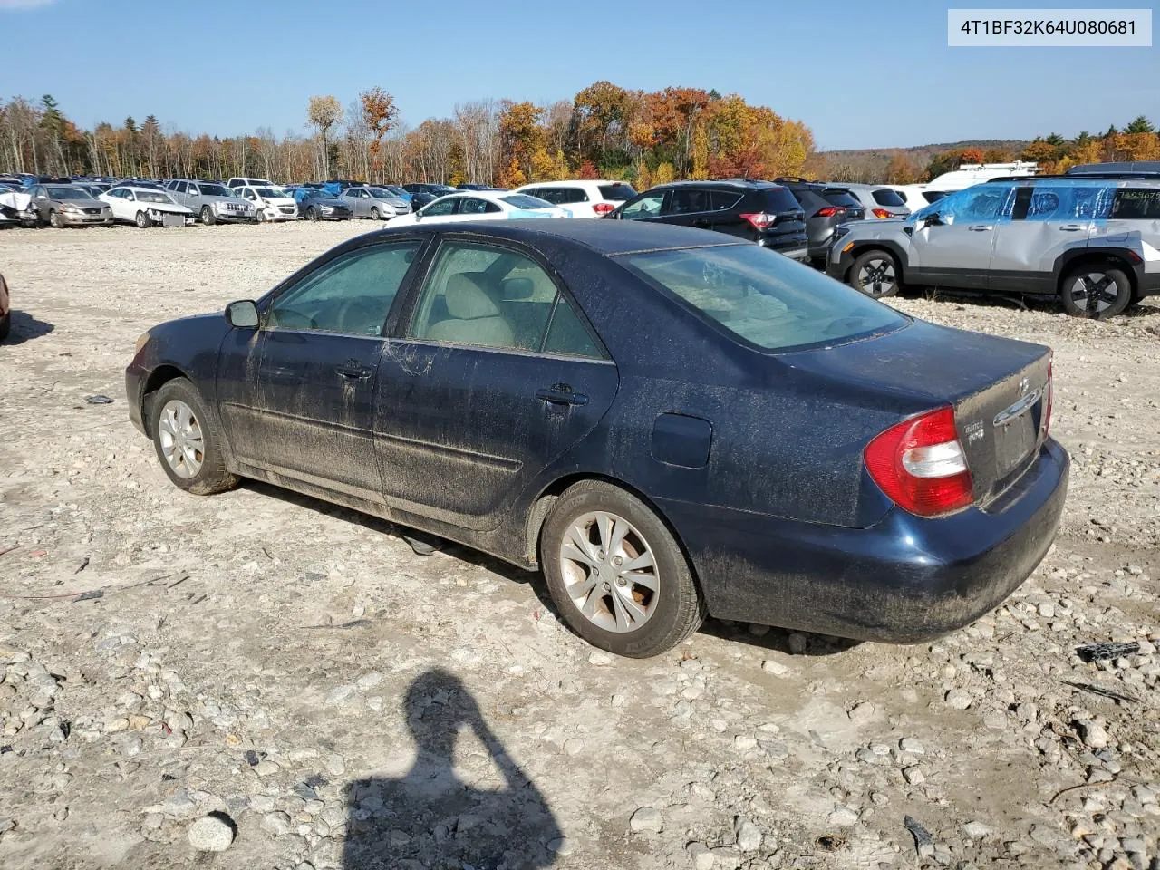 2004 Toyota Camry Le VIN: 4T1BF32K64U080681 Lot: 76718394