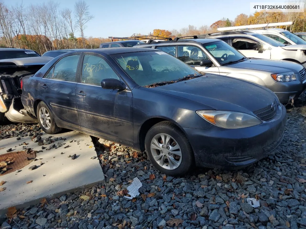 2004 Toyota Camry Le VIN: 4T1BF32K64U080681 Lot: 76718394