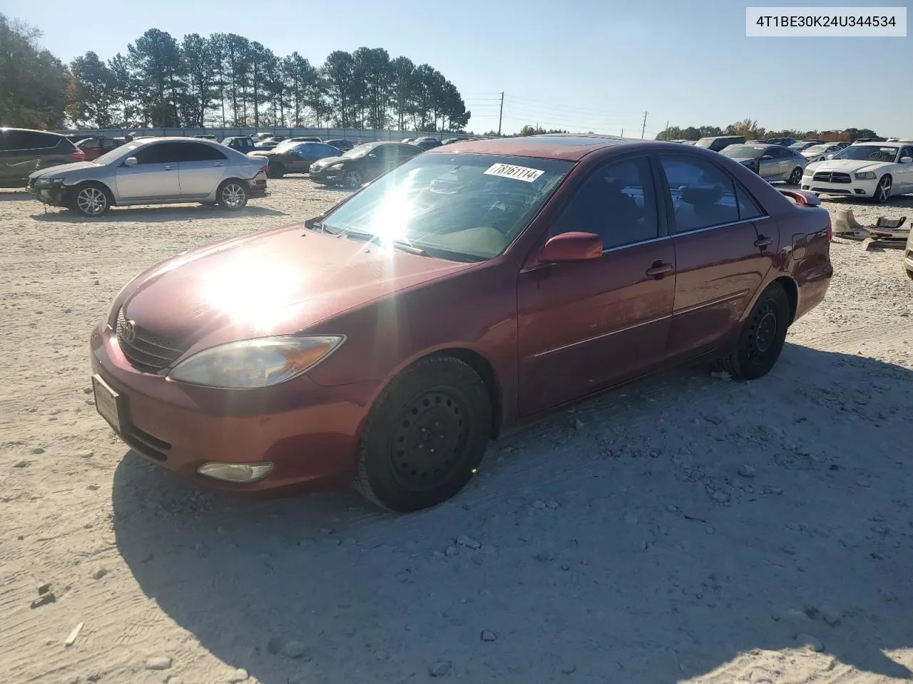 2004 Toyota Camry Le VIN: 4T1BE30K24U344534 Lot: 78161114