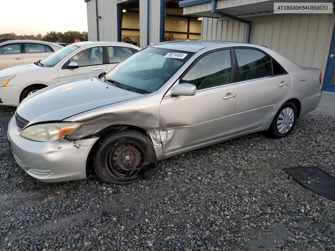 2004 Toyota Camry Le VIN: 4T1BE30K54U868051 Lot: 78214464