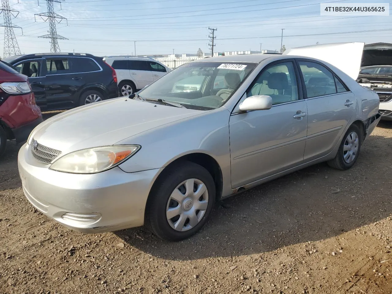 2004 Toyota Camry Le VIN: 4T1BE32K44U365625 Lot: 78271724