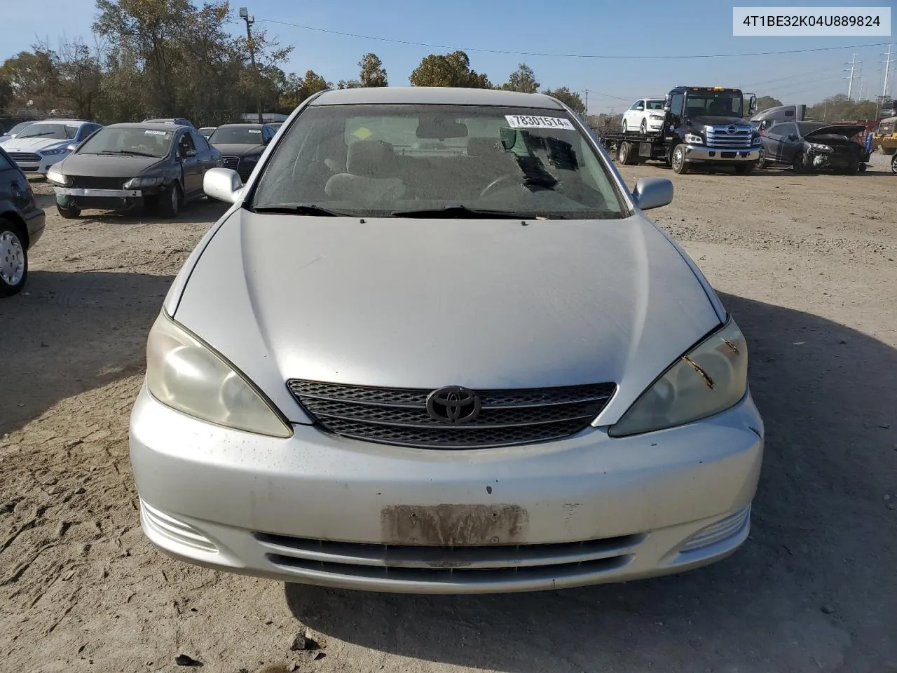 2004 Toyota Camry Le VIN: 4T1BE32K04U889824 Lot: 78301514