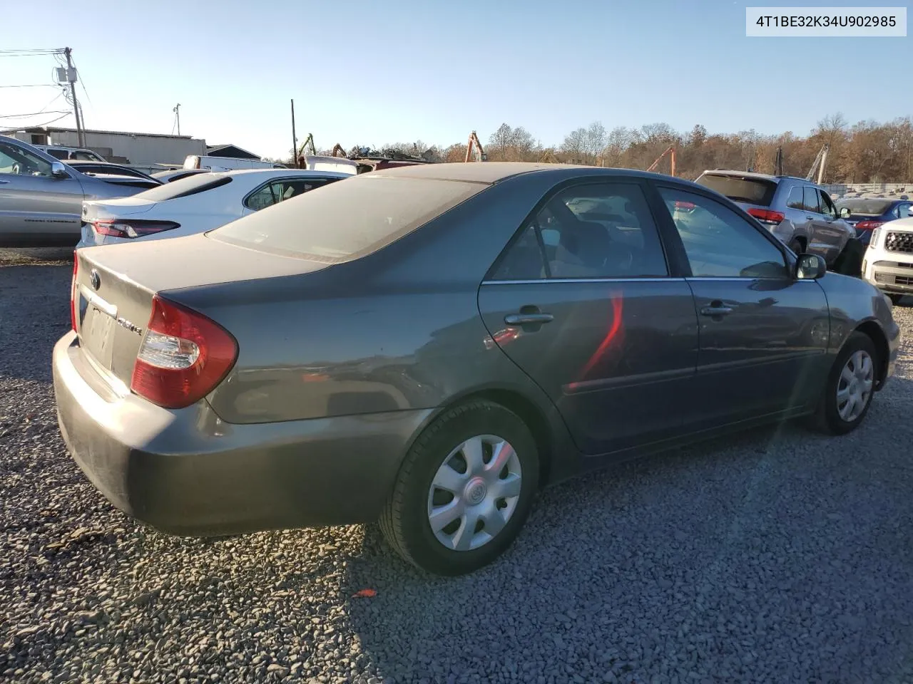 2004 Toyota Camry Le VIN: 4T1BE32K34U902985 Lot: 78640974