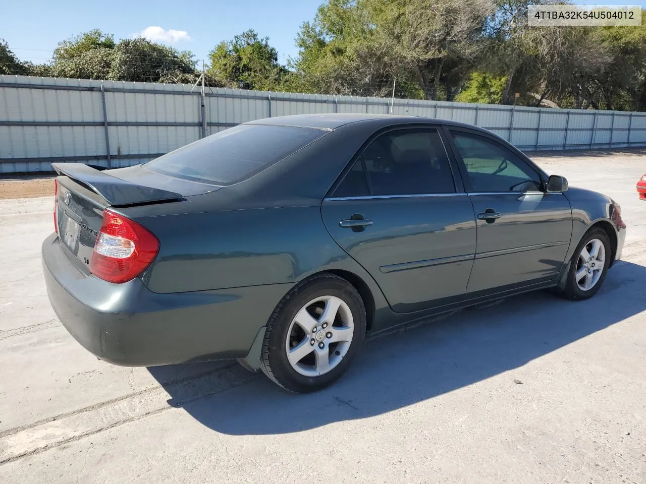 2004 Toyota Camry Se VIN: 4T1BA32K54U504012 Lot: 79027834