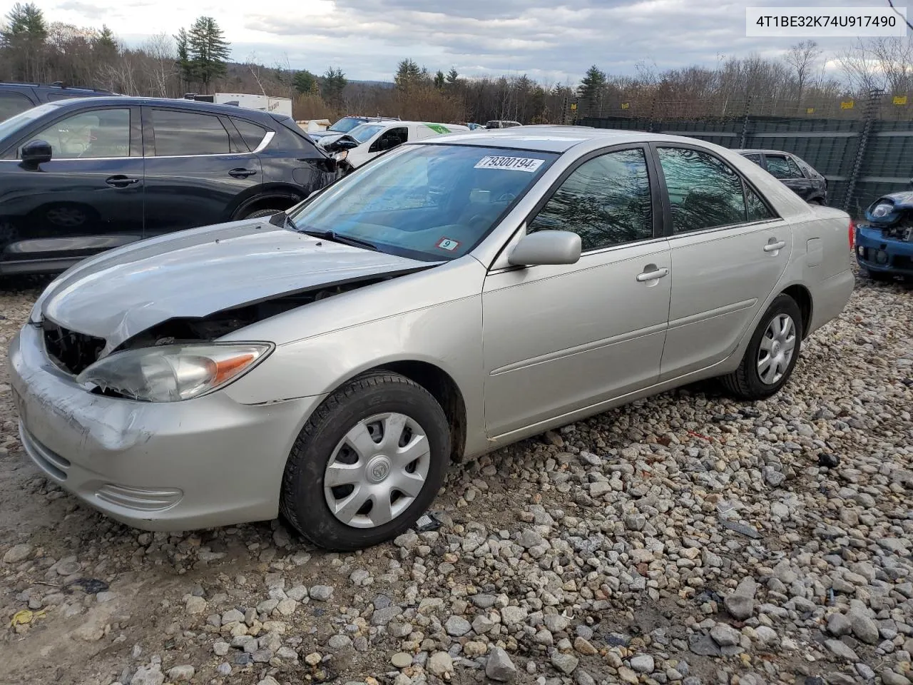 2004 Toyota Camry Le VIN: 4T1BE32K74U917490 Lot: 79300194