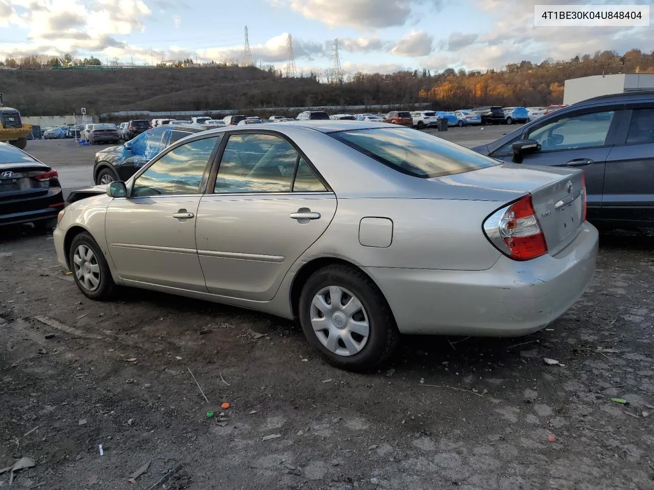 2004 Toyota Camry Le VIN: 4T1BE30K04U848404 Lot: 79682414