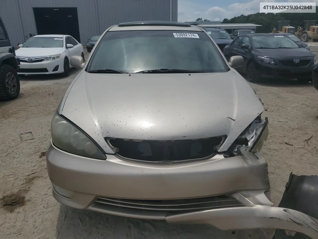 2005 Toyota Camry Se VIN: 4T1BA32K25U042848 Lot: 53092174