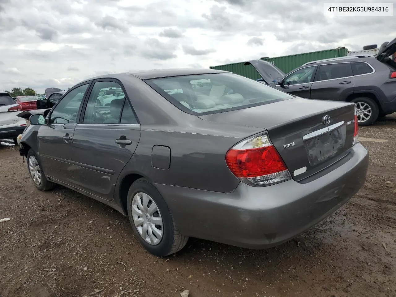 2005 Toyota Camry Le VIN: 4T1BE32K55U984316 Lot: 69558444