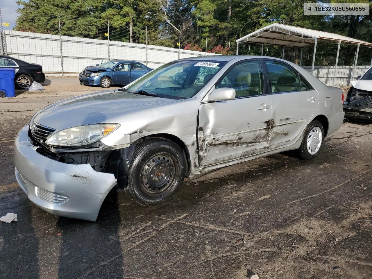 2005 Toyota Camry Le VIN: 4T1BE32K05U560655 Lot: 71536894