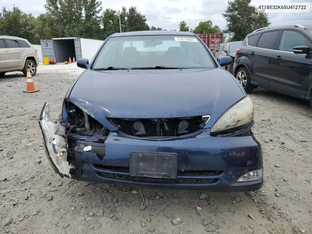 2005 Toyota Camry Le VIN: 4T1BE32K65U412722 Lot: 71614094