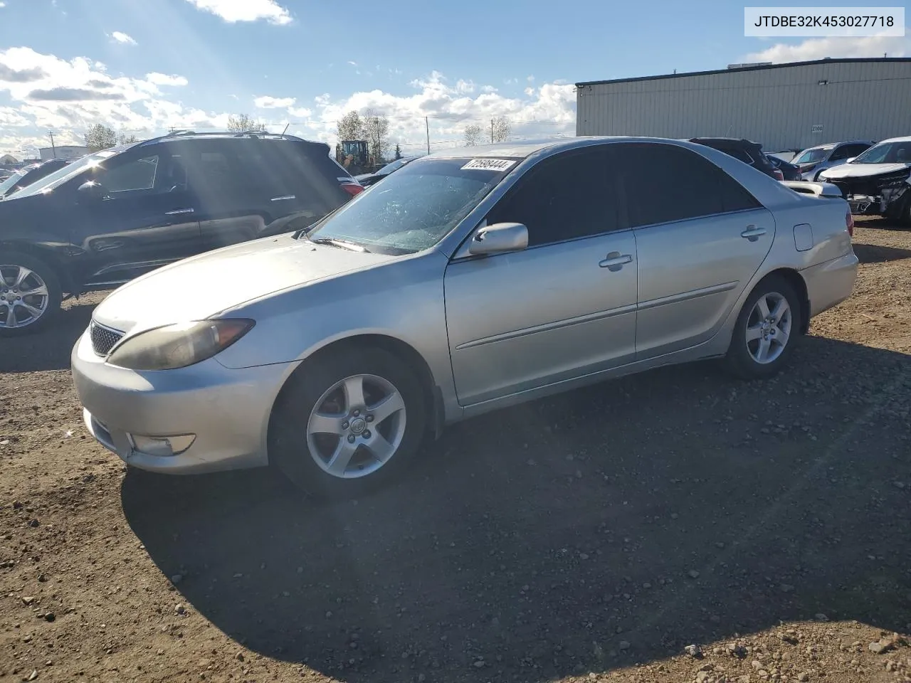 2005 Toyota Camry Le VIN: JTDBE32K453027718 Lot: 72598444