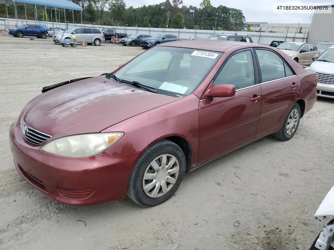 2005 Toyota Camry Le VIN: 4T1BE32K35U047075 Lot: 72701304