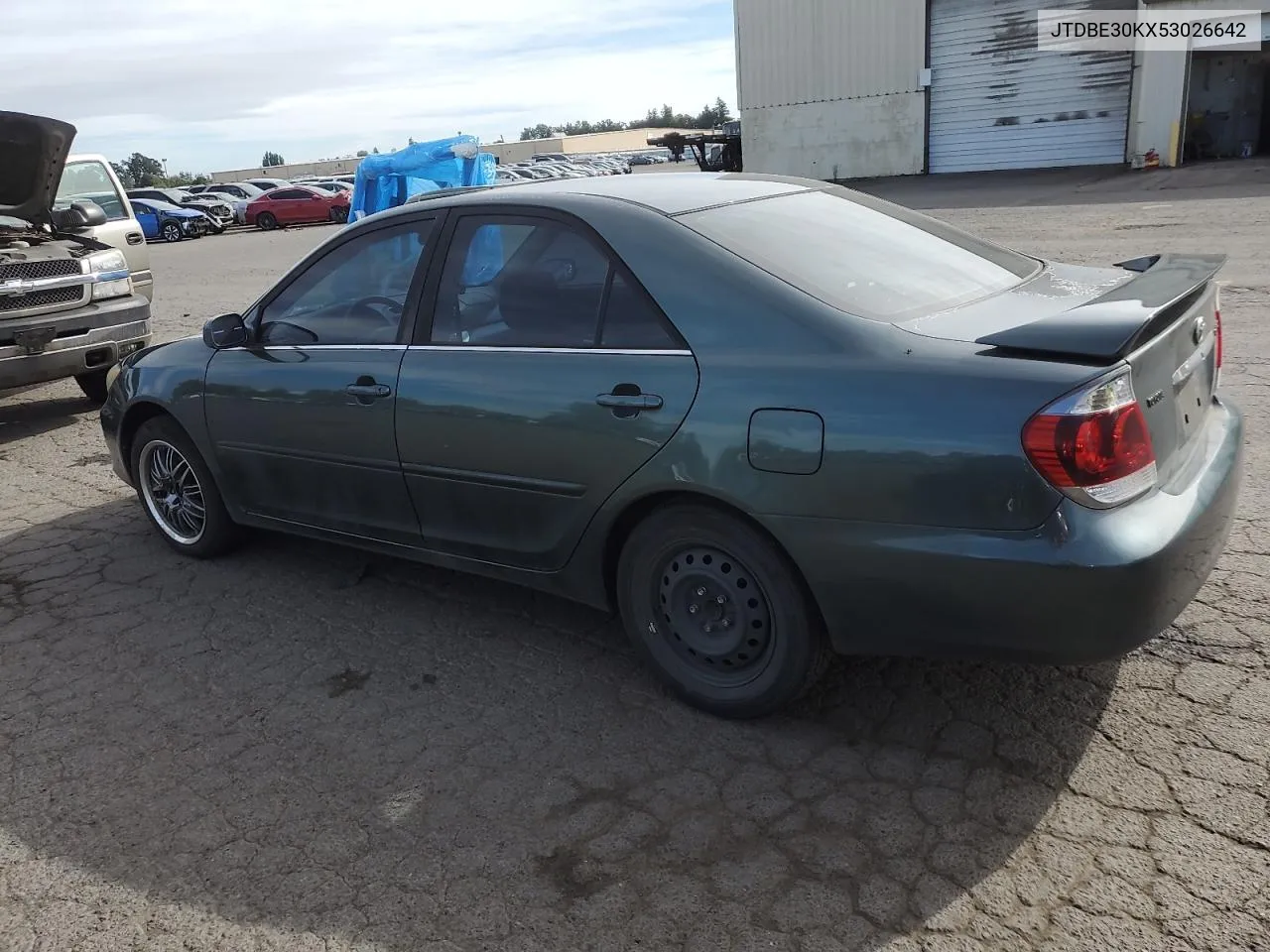 2005 Toyota Camry Le VIN: JTDBE30KX53026642 Lot: 72761544