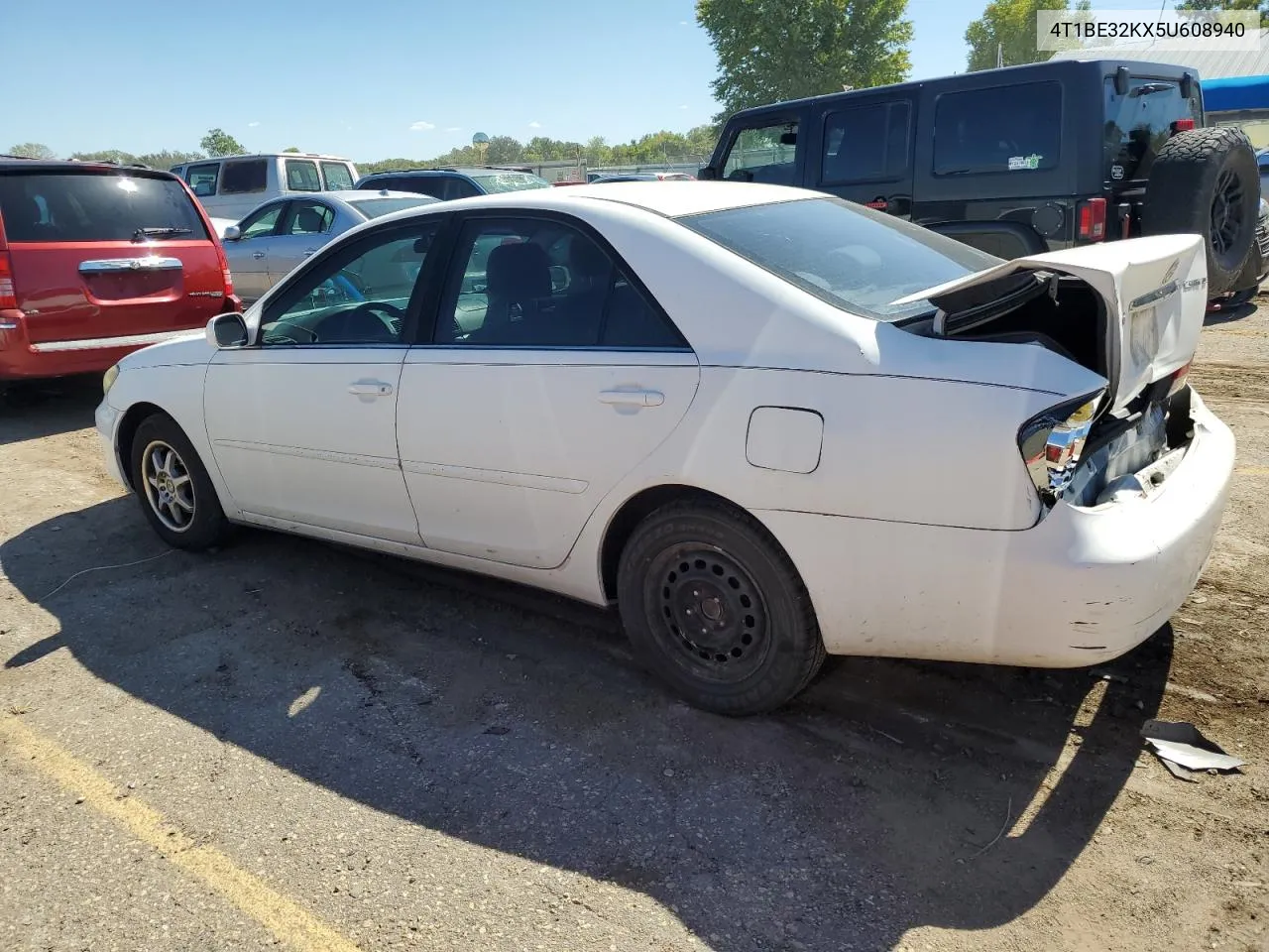 2005 Toyota Camry Le VIN: 4T1BE32KX5U608940 Lot: 73008934