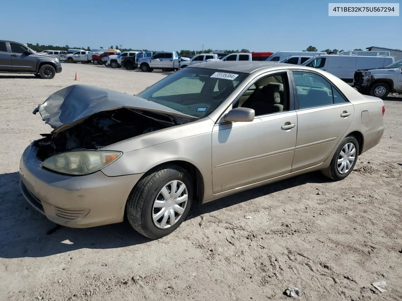 2005 Toyota Camry Le VIN: 4T1BE32K75U567294 Lot: 73135384