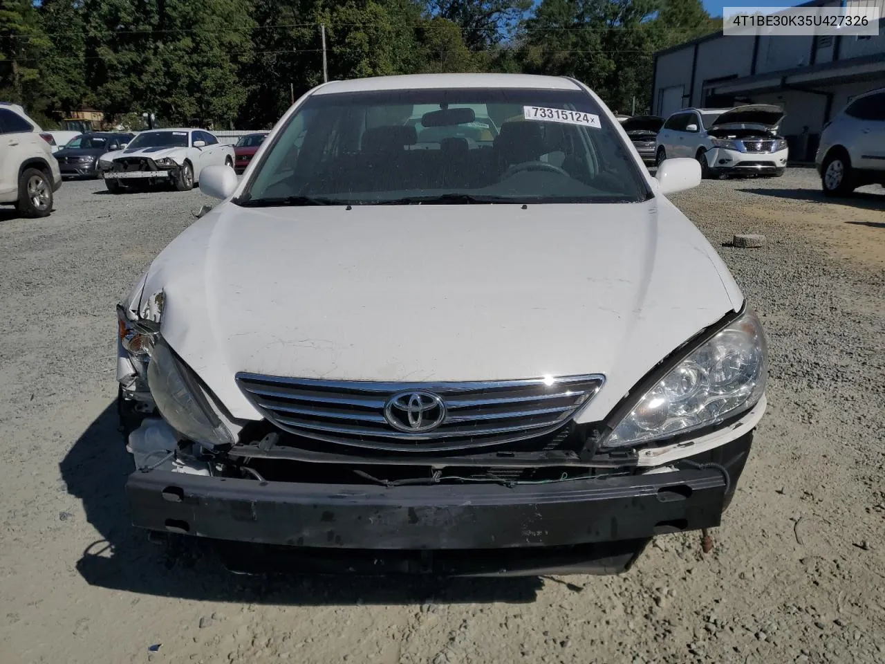 2005 Toyota Camry Le VIN: 4T1BE30K35U427326 Lot: 73315124