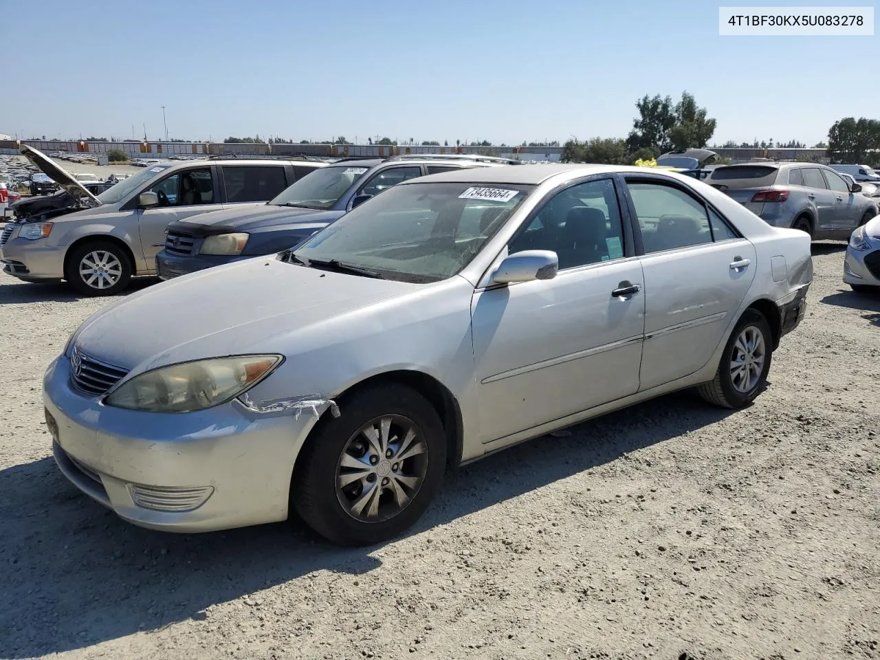 2005 Toyota Camry Le VIN: 4T1BF30KX5U083278 Lot: 73435664