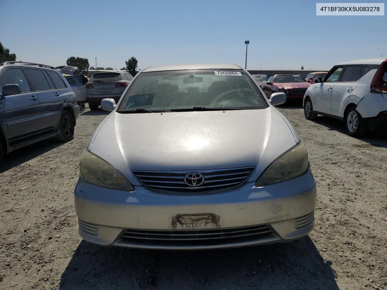 2005 Toyota Camry Le VIN: 4T1BF30KX5U083278 Lot: 73435664