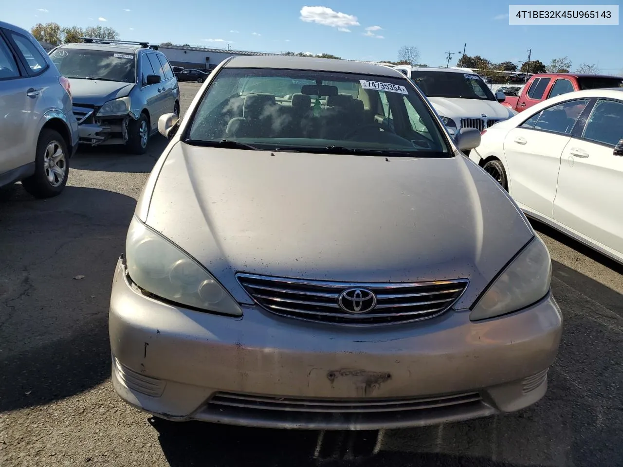 2005 Toyota Camry Le VIN: 4T1BE32K45U965143 Lot: 74735354