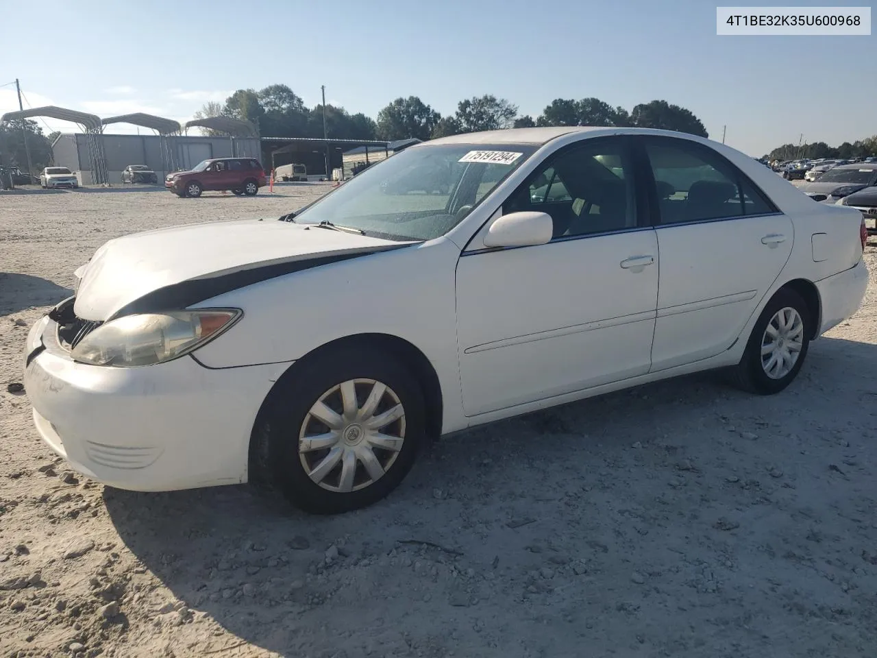 2005 Toyota Camry Le VIN: 4T1BE32K35U600968 Lot: 75191294