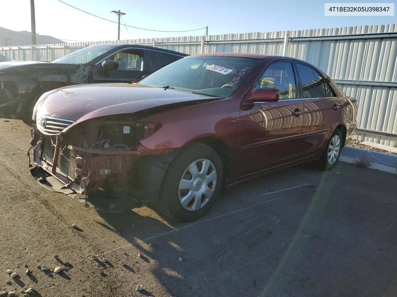 2005 Toyota Camry Le VIN: 4T1BE32K05U398347 Lot: 75321574