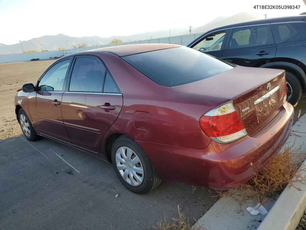 2005 Toyota Camry Le VIN: 4T1BE32K05U398347 Lot: 75321574