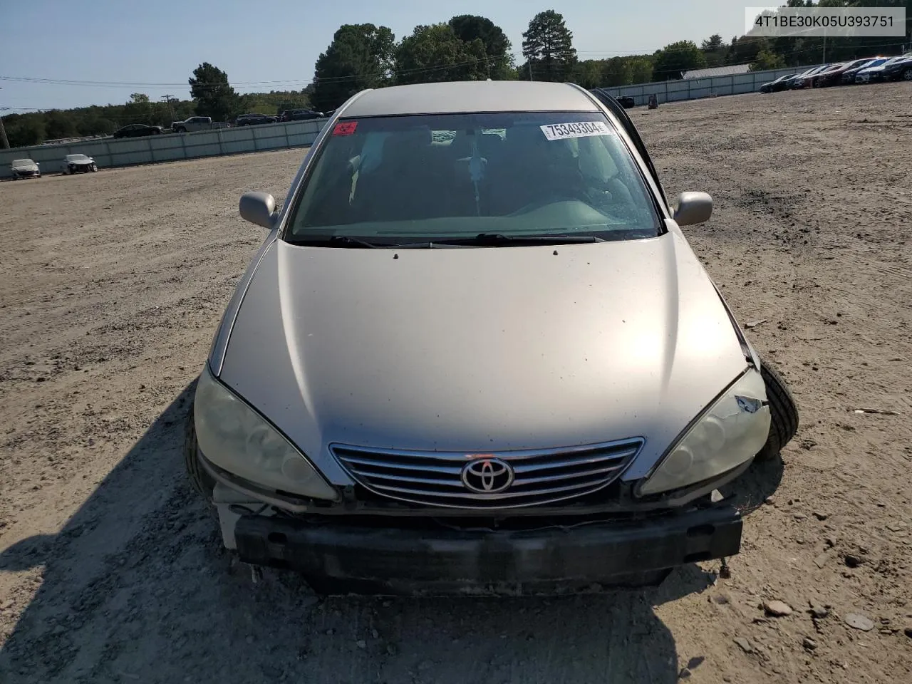 2005 Toyota Camry Le VIN: 4T1BE30K05U393751 Lot: 75349304